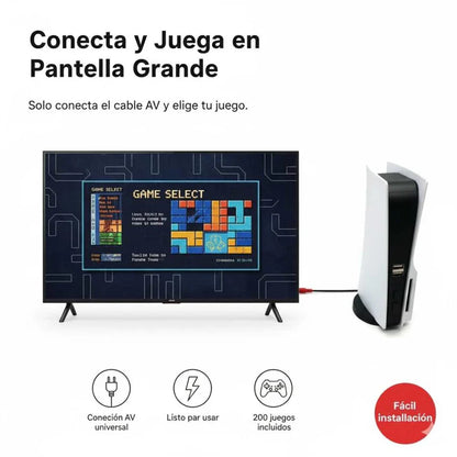 RetroBox 200™ – Mini Consola Clásica + 2 controles 🎮